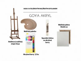 Sada s malířským stojanem Goya akryl