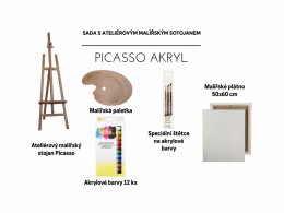 Acrylic set with the Picasso easel