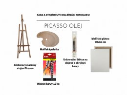 Oil Painting Set with Easel